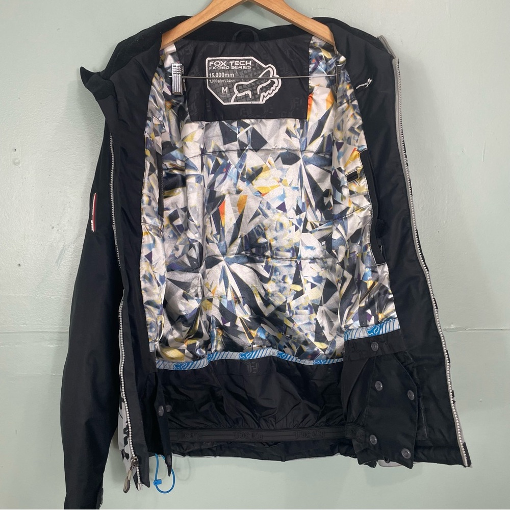 Fox Tech Racing FX-360 Recco Winter Snow Ski Jacket Men Sz Medium Gray Black 15K - Picture 13 of 15
